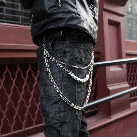 AKINGS Triple Pants Chain (Silver) - Picture 3 of 5